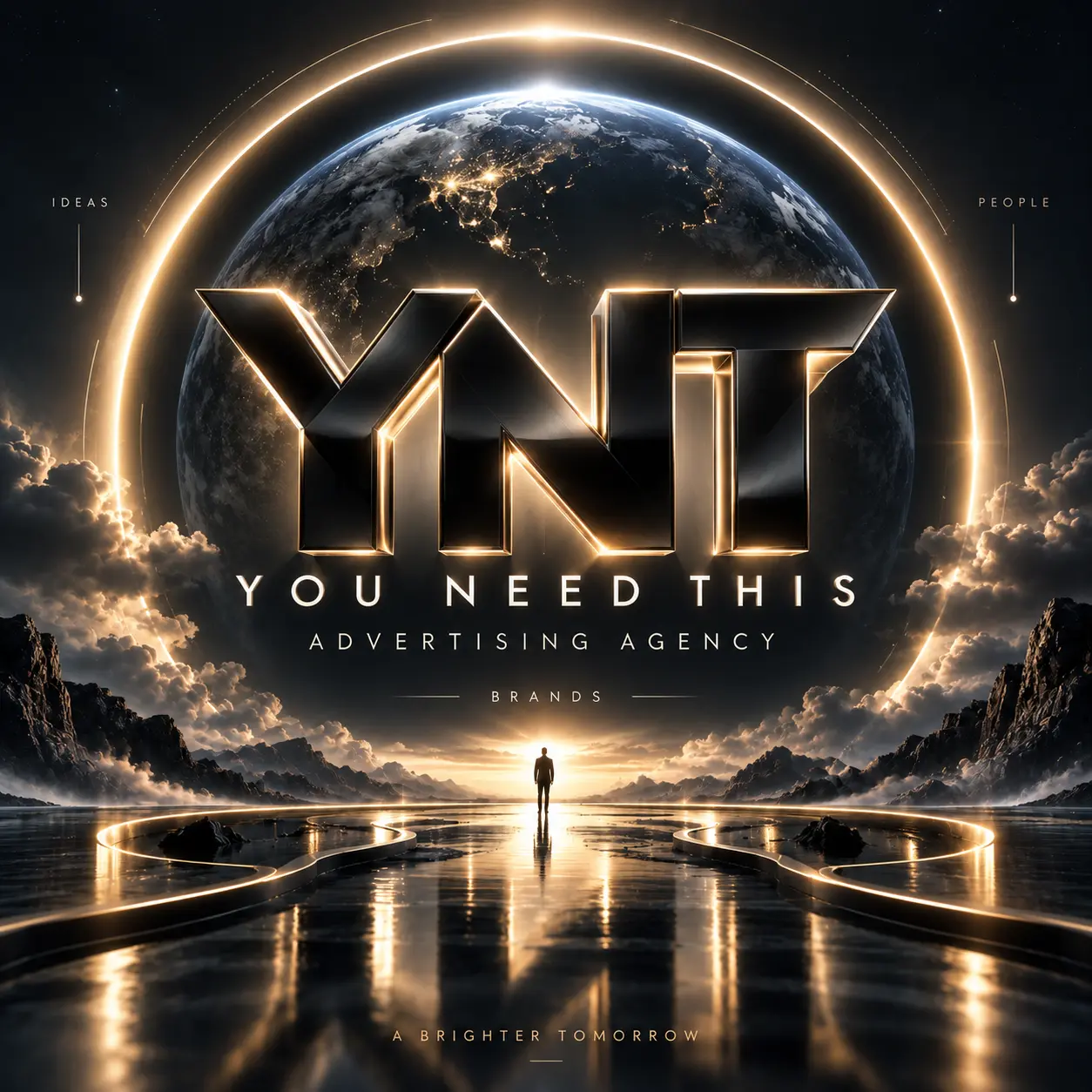 Earth framed by a gold horizon with the YOU NEED THIS mark